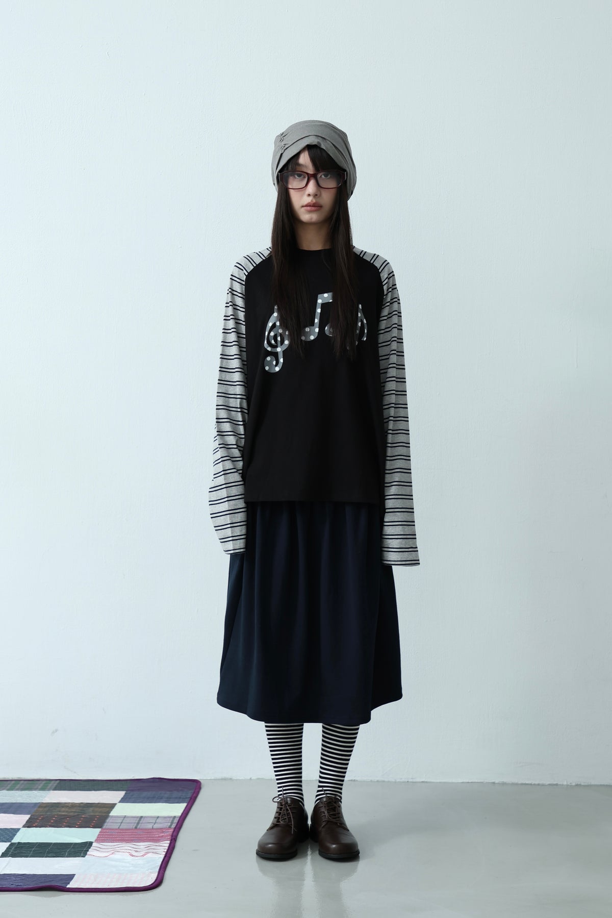 Striped patchwork stockings