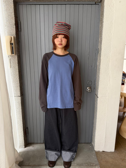 (限時折扣至10/30 23:59！）Color-blocked raglan top