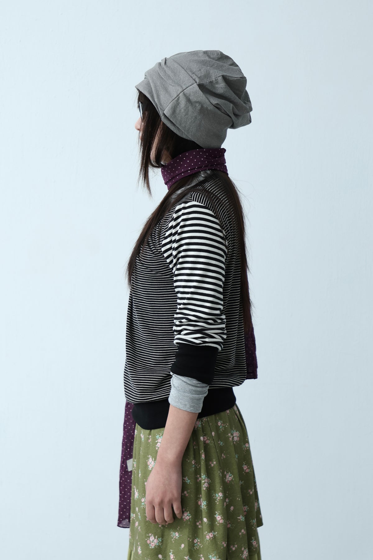 Striped patchwork top