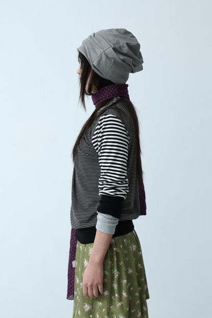 Striped patchwork top