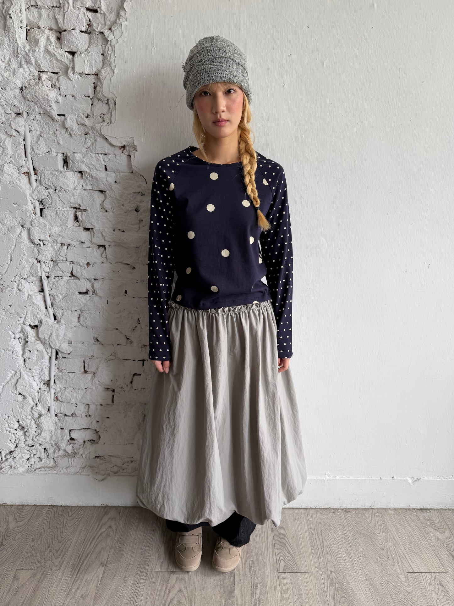 Nylon lace balloon skirt