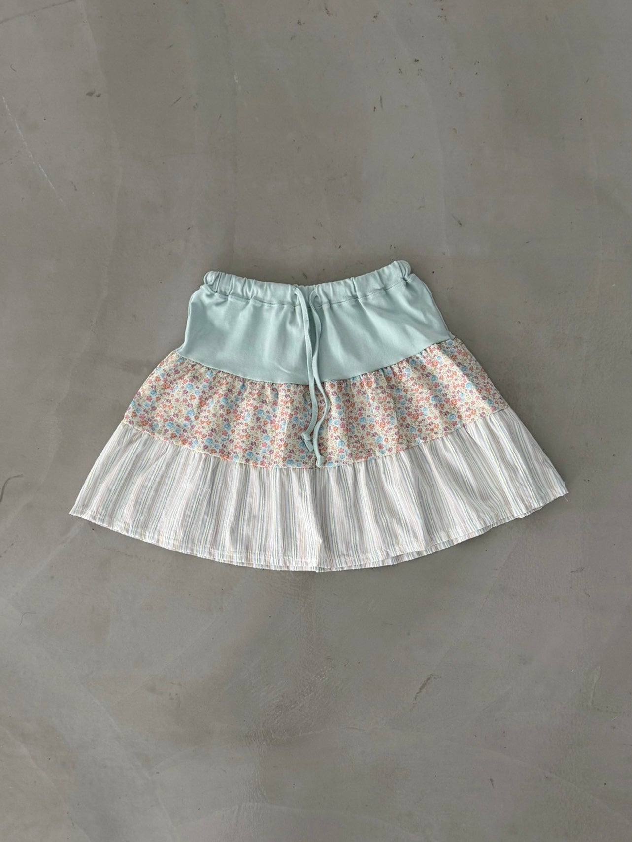 Floral patchwork mini skirt