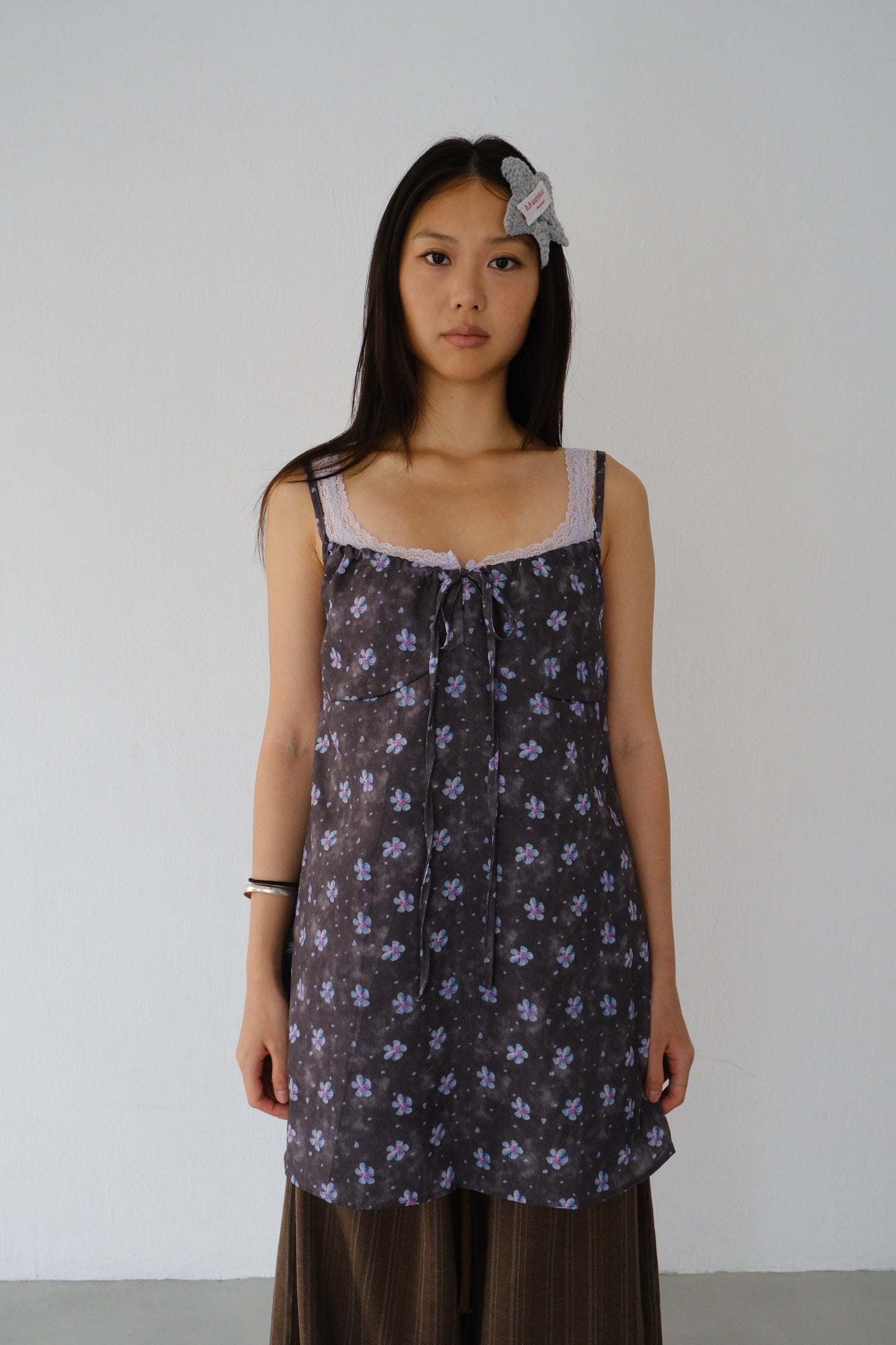 Two-piece lace floral dress