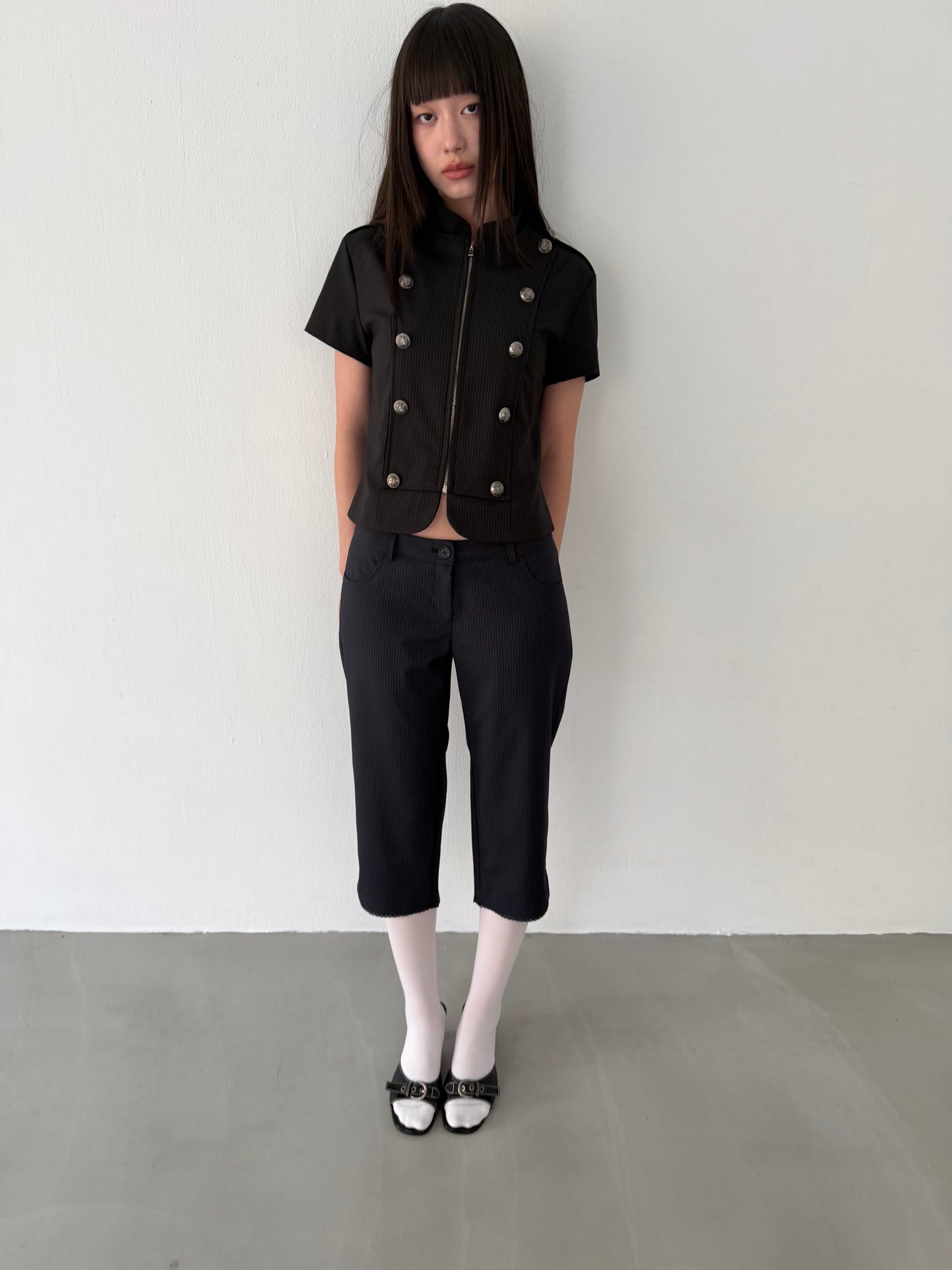 Suit lace capri pants