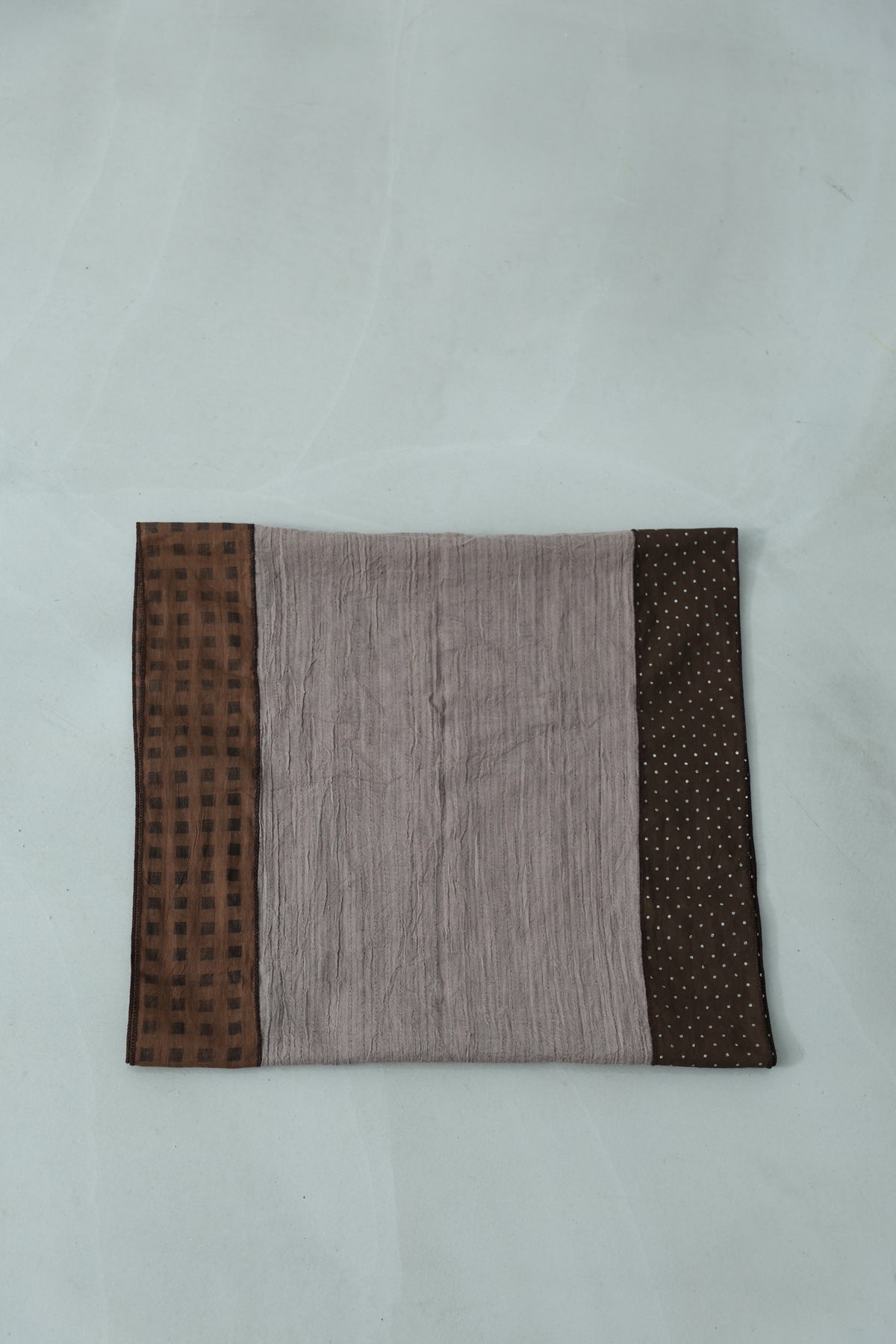 Double checkered polka dot scarf