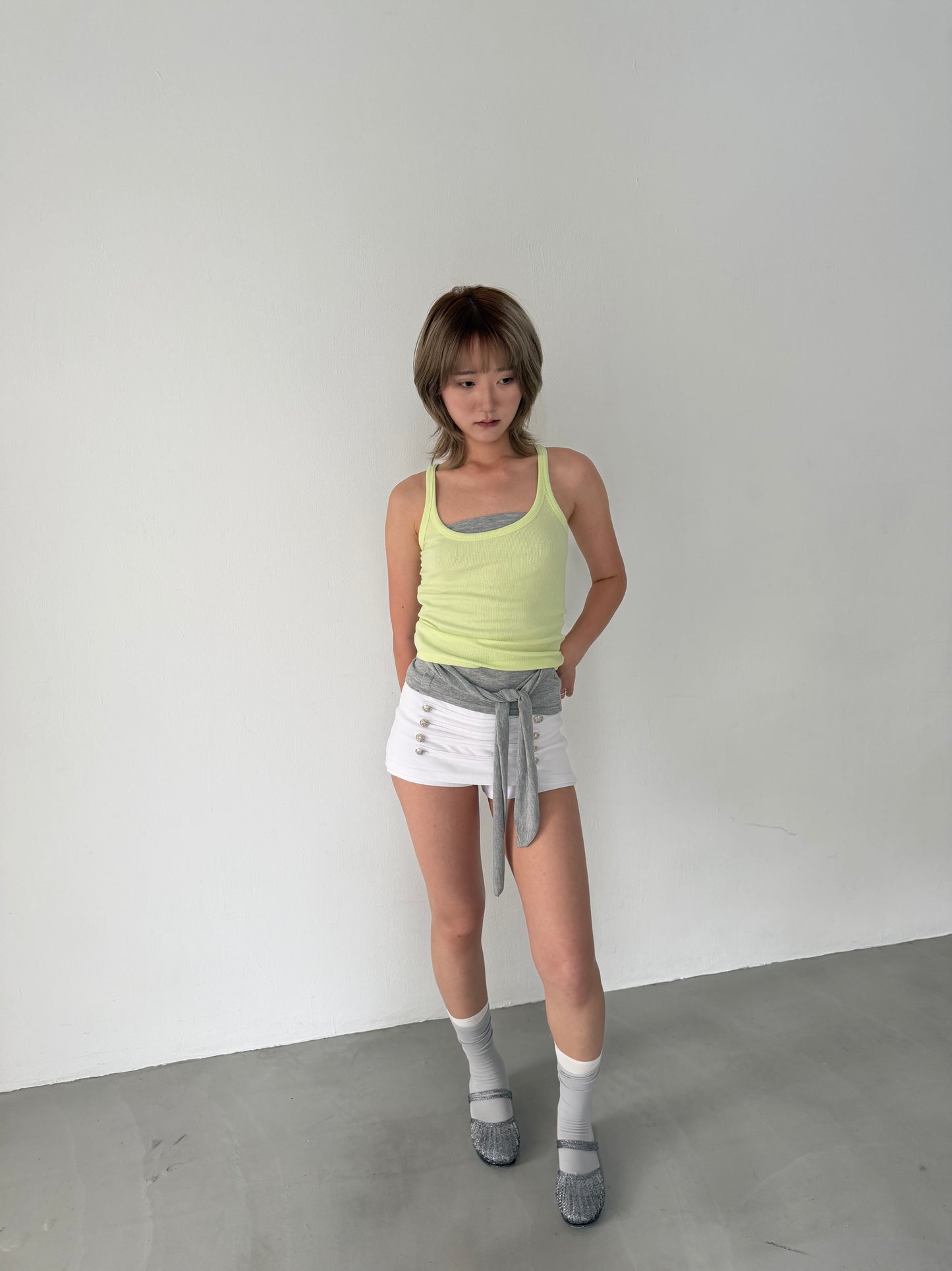 Brightly colored spaghetti strap tank top