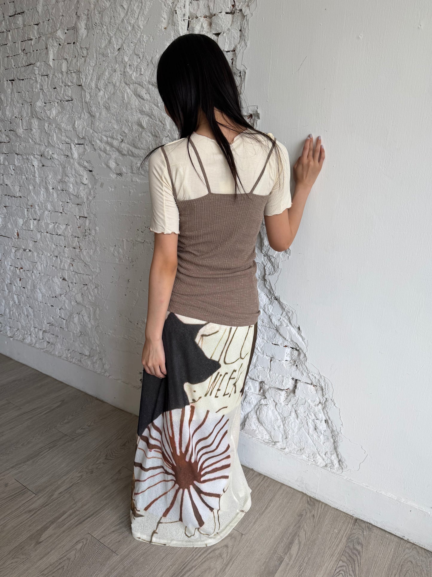 Double-sided printed dress