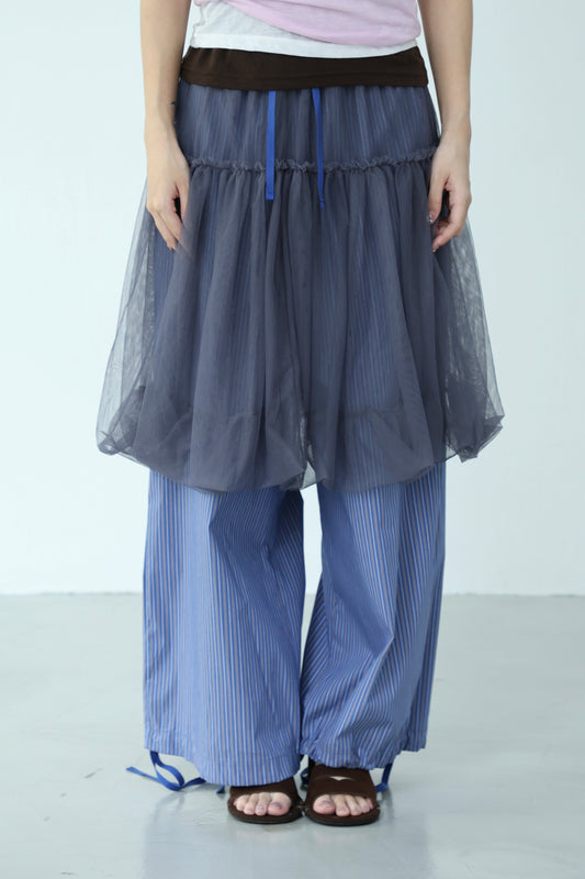 Thin layered tulle skirt