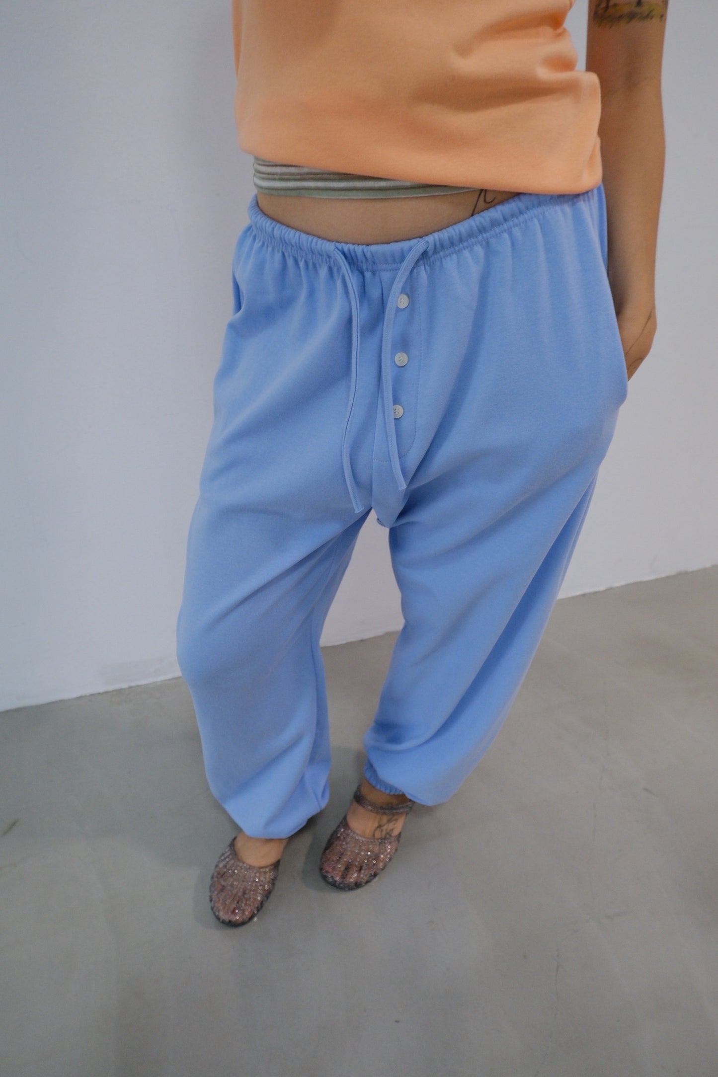 Cotton tapered trousers