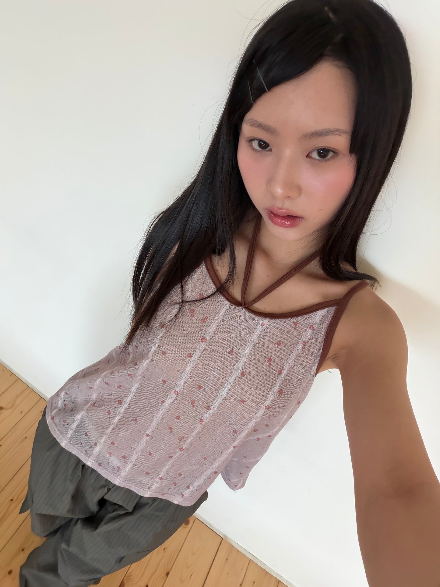 Pointelle Floral Cami