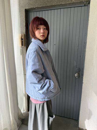 polka dot quilted coat