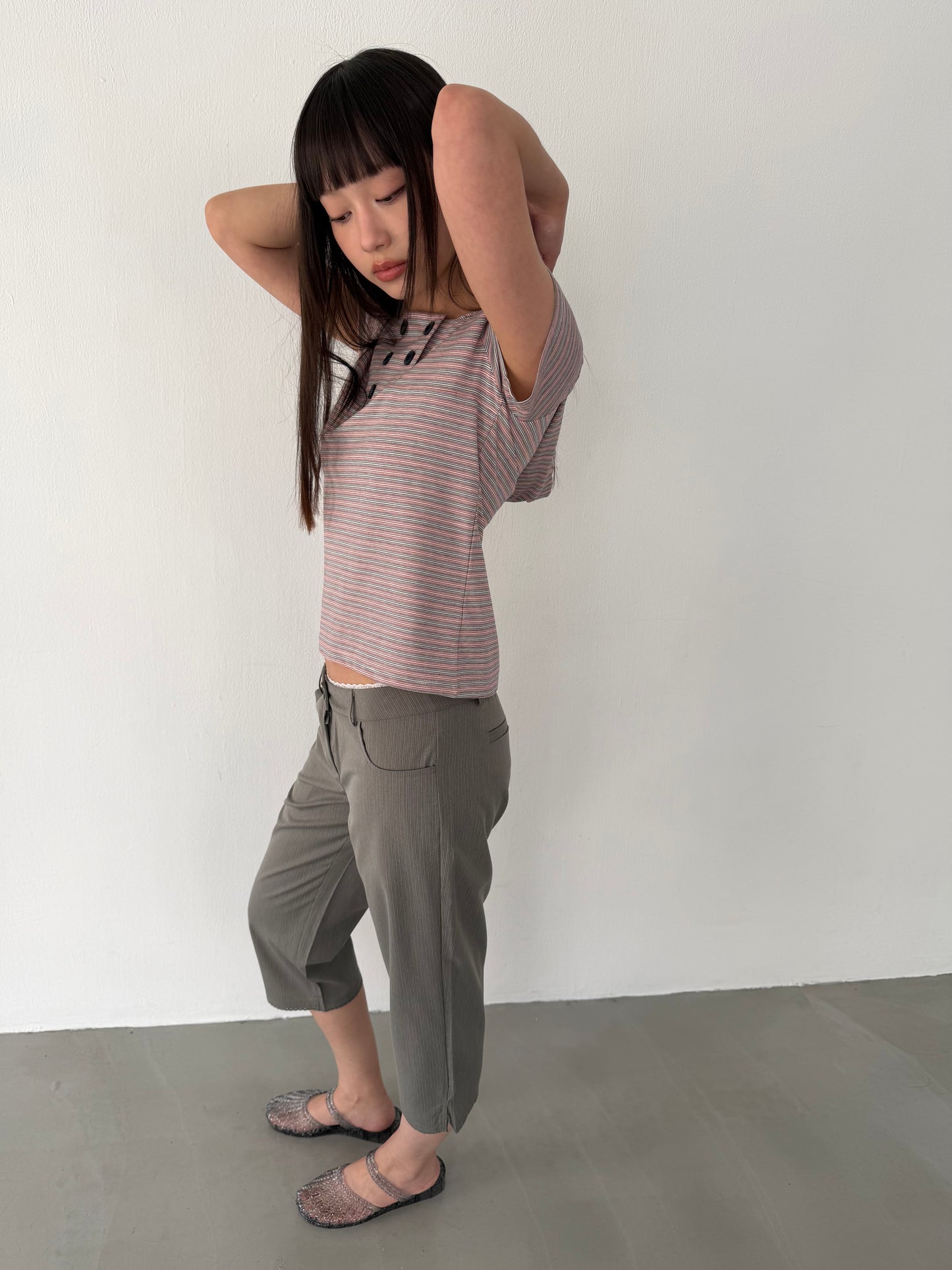 Suit lace capri pants