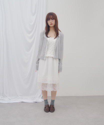 （sale 至9/21 22:00）Discoat umm. 蕾絲拼接緞面裙