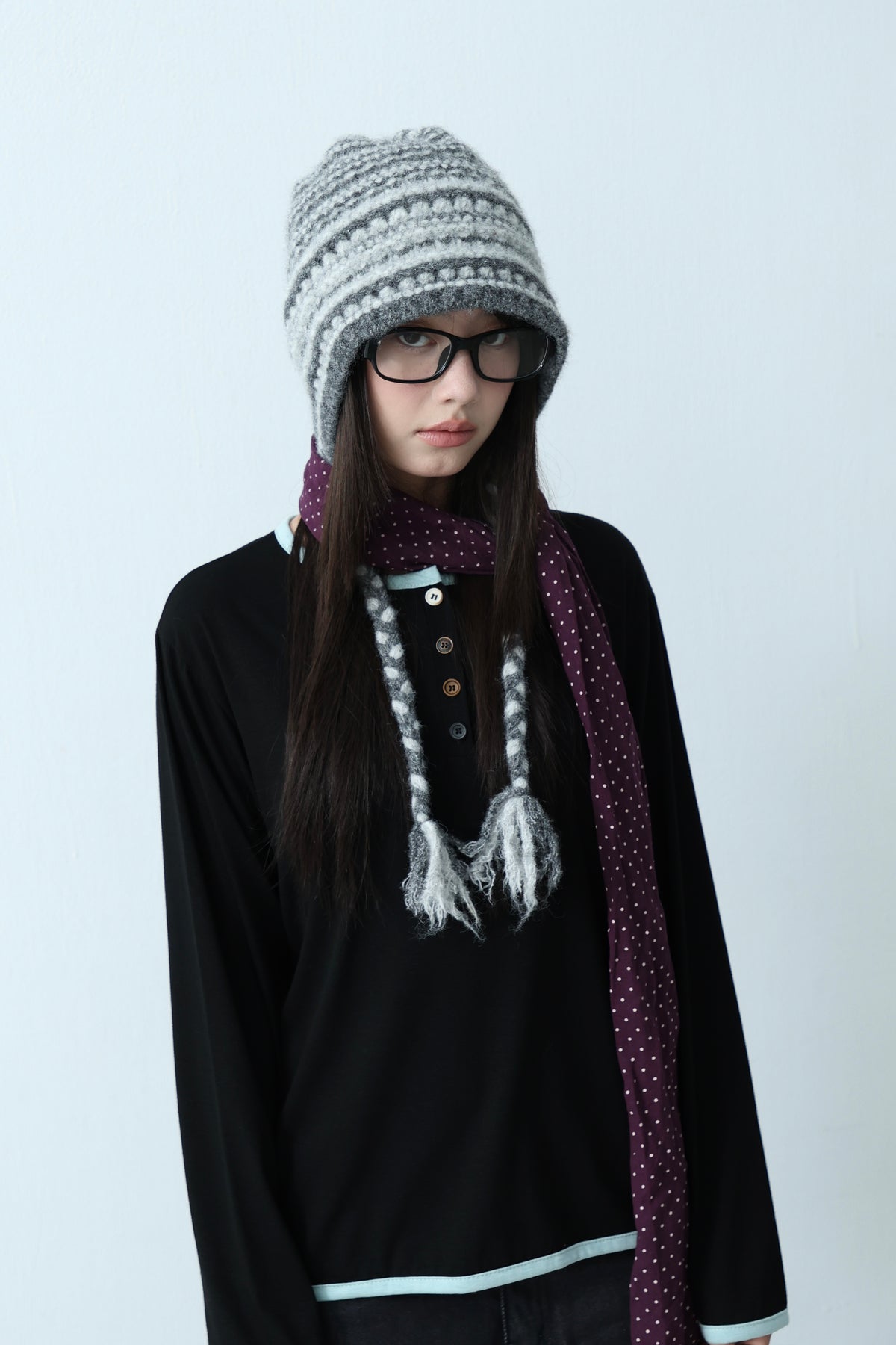 Pattern Knit Beanie