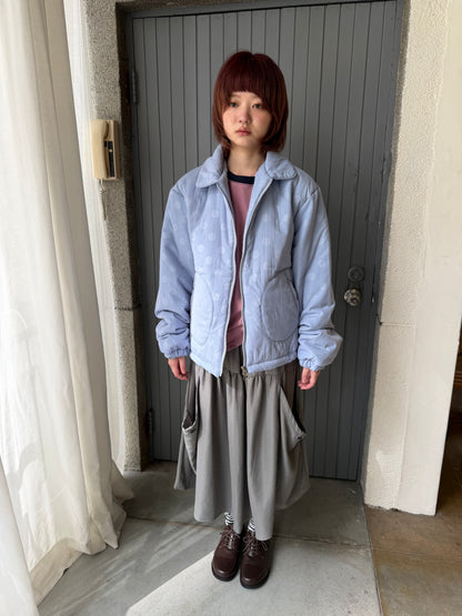 polka dot quilted coat