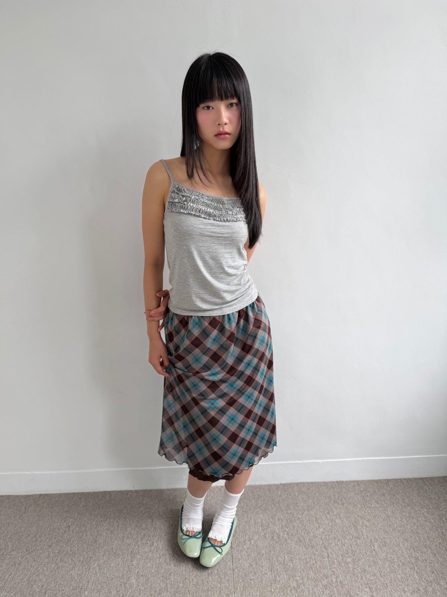 Classic Plaid Midi Skirt