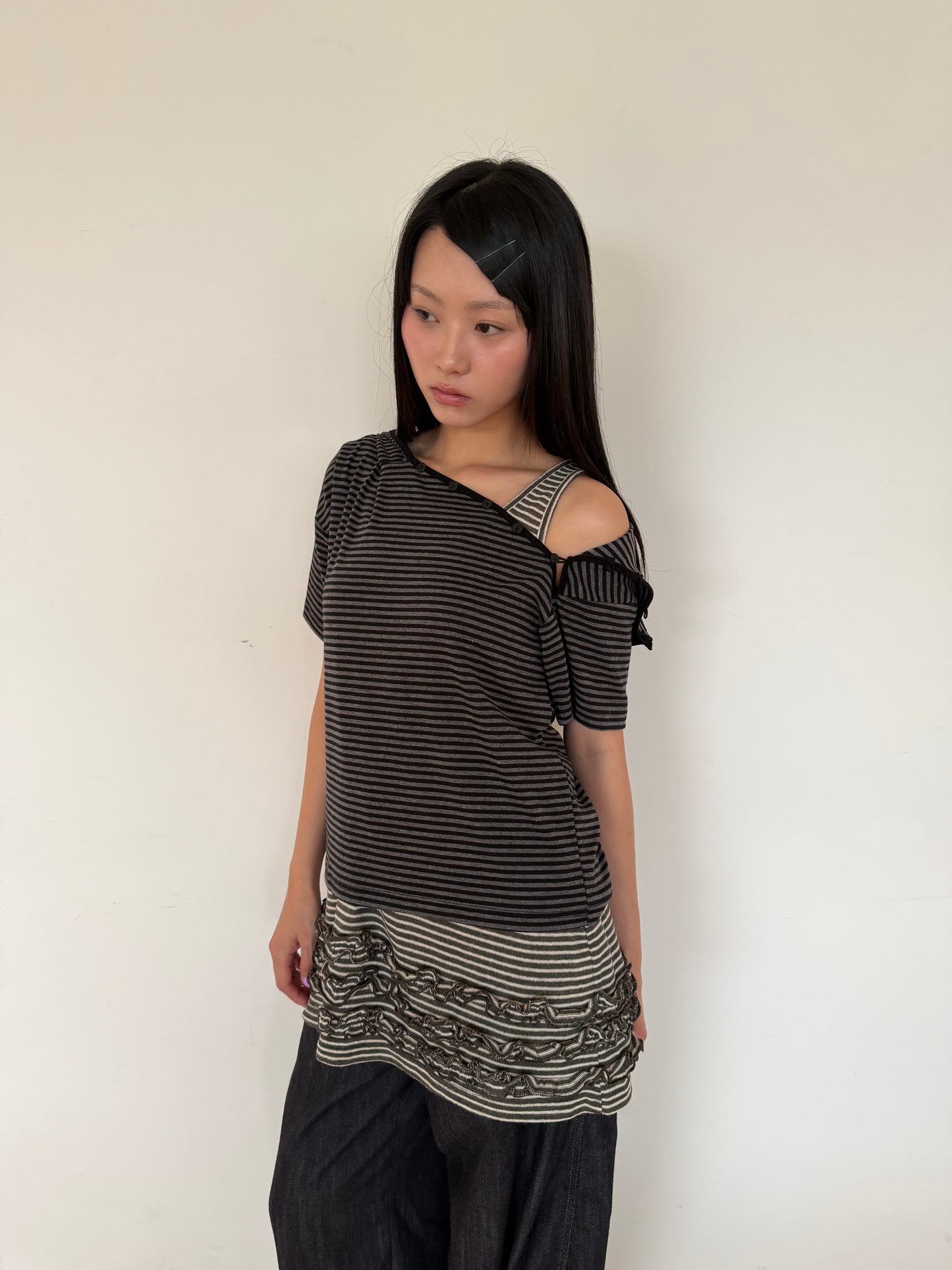 Ripple Hem Stripe Tank