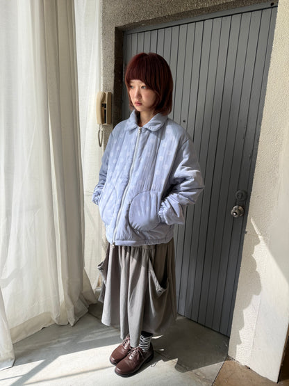 polka dot quilted coat