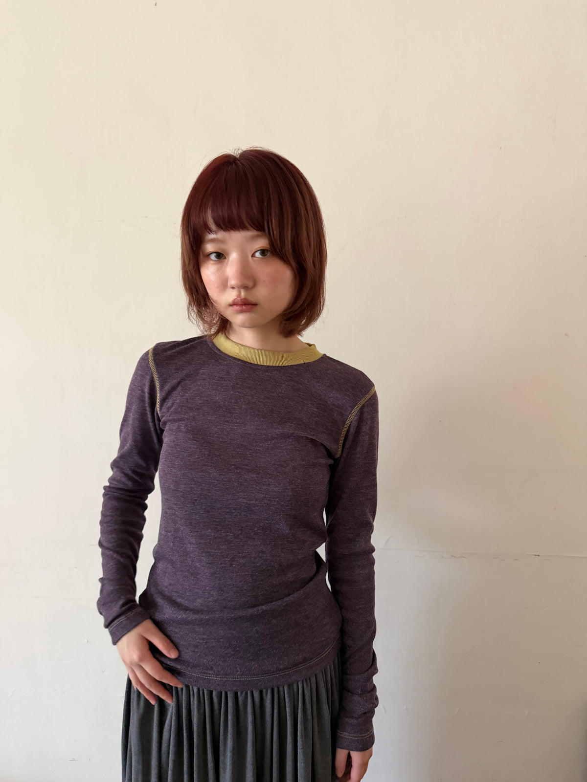Crew neck knit top
