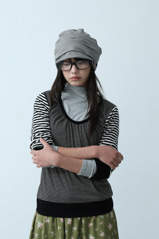 Striped patchwork top