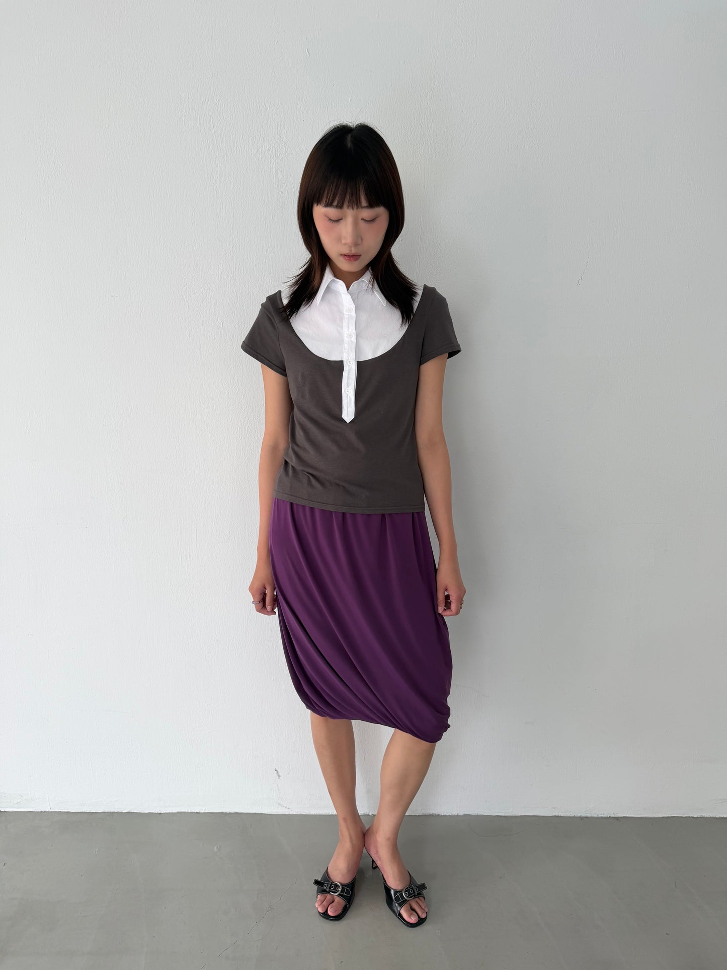 Mixed-Material Polo Shirt