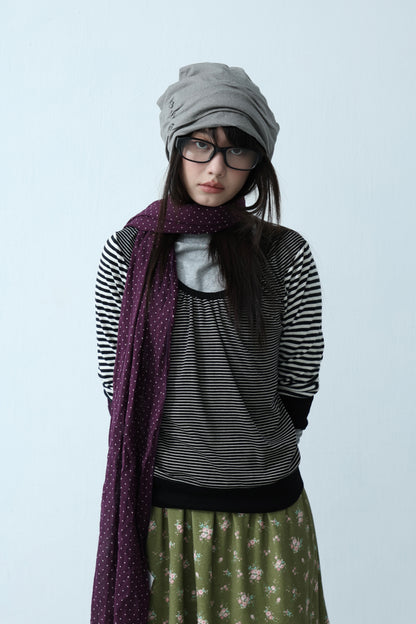 Striped patchwork top