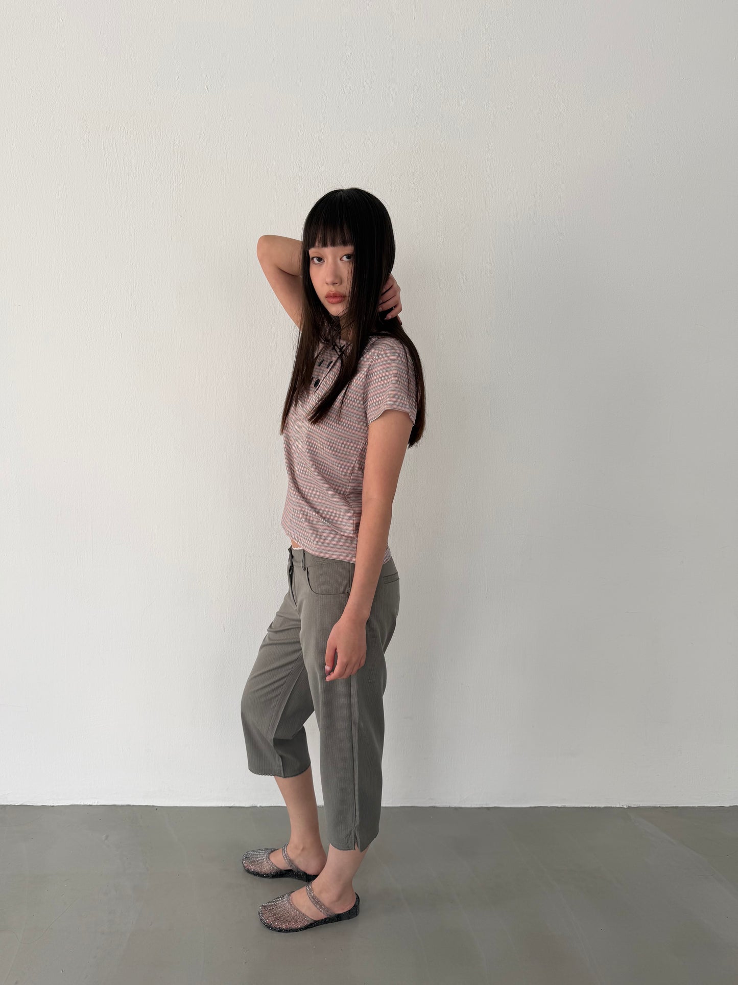 Suit lace capri pants