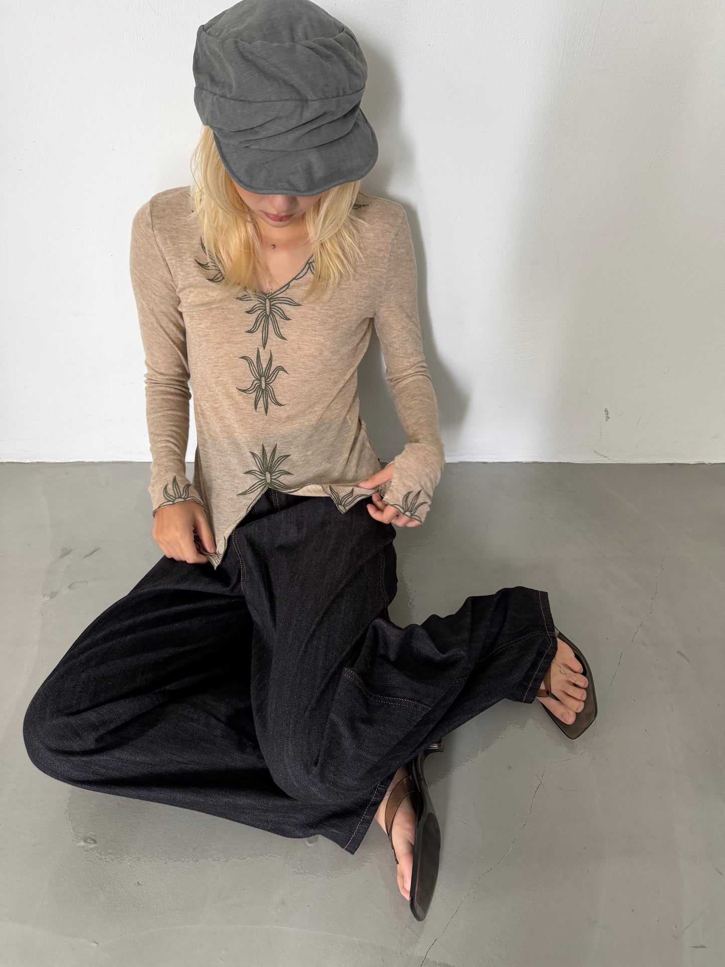 Botanical Embroidery Top
