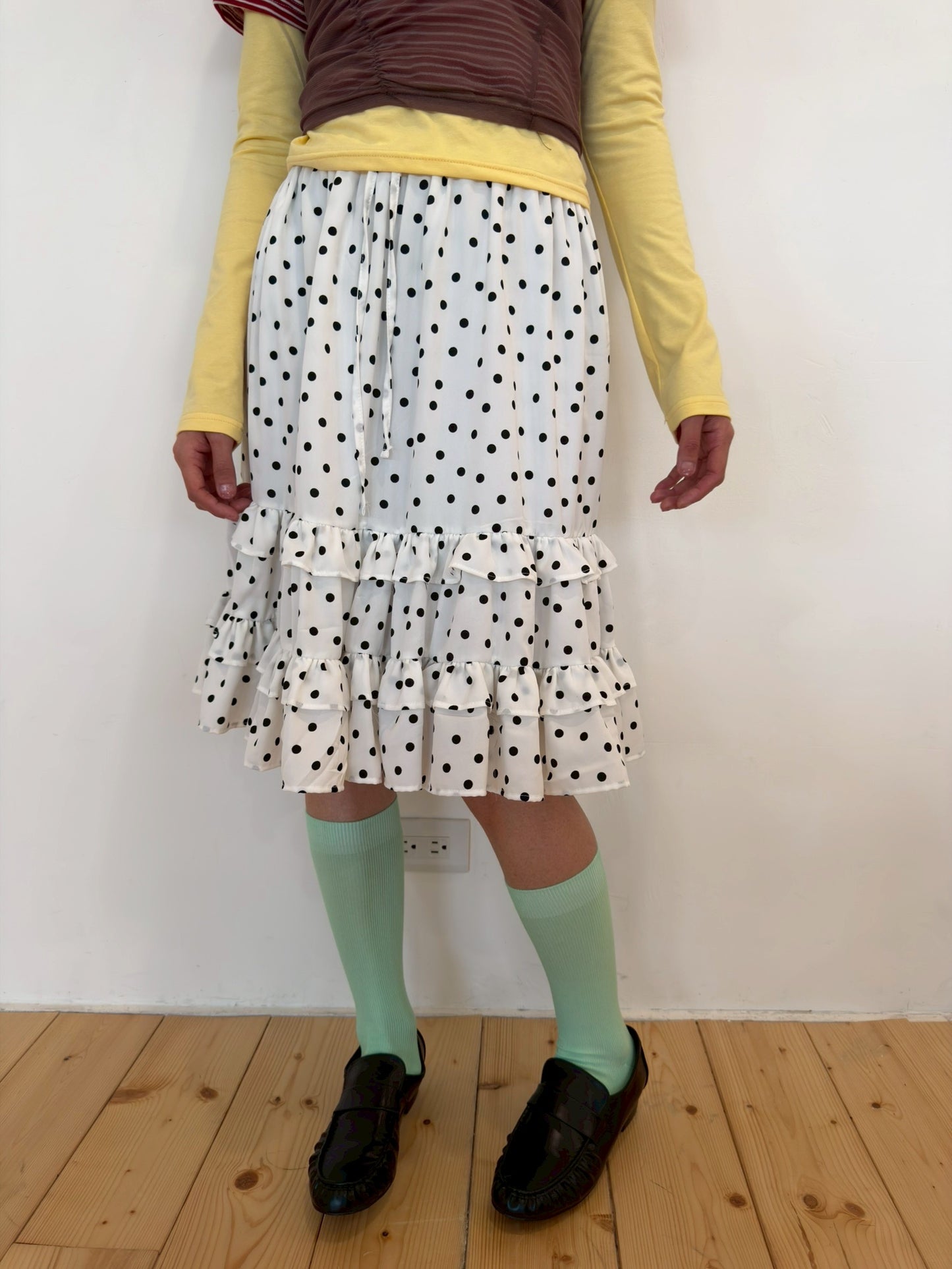 Ribbed knee-high socks