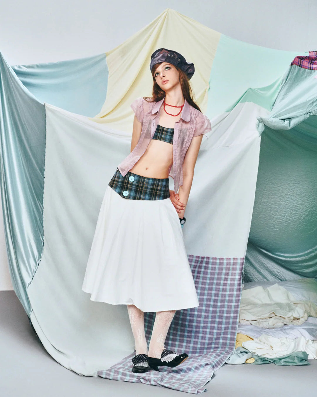 into.eight BUTTON SKIRT