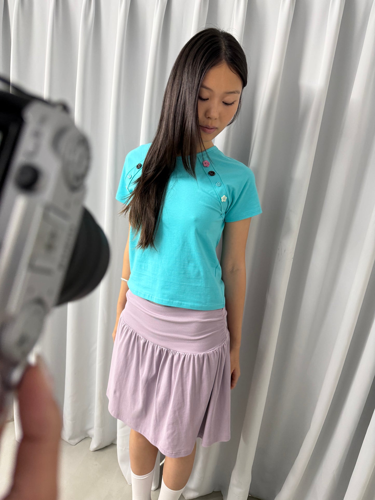 Cute button t-shirt