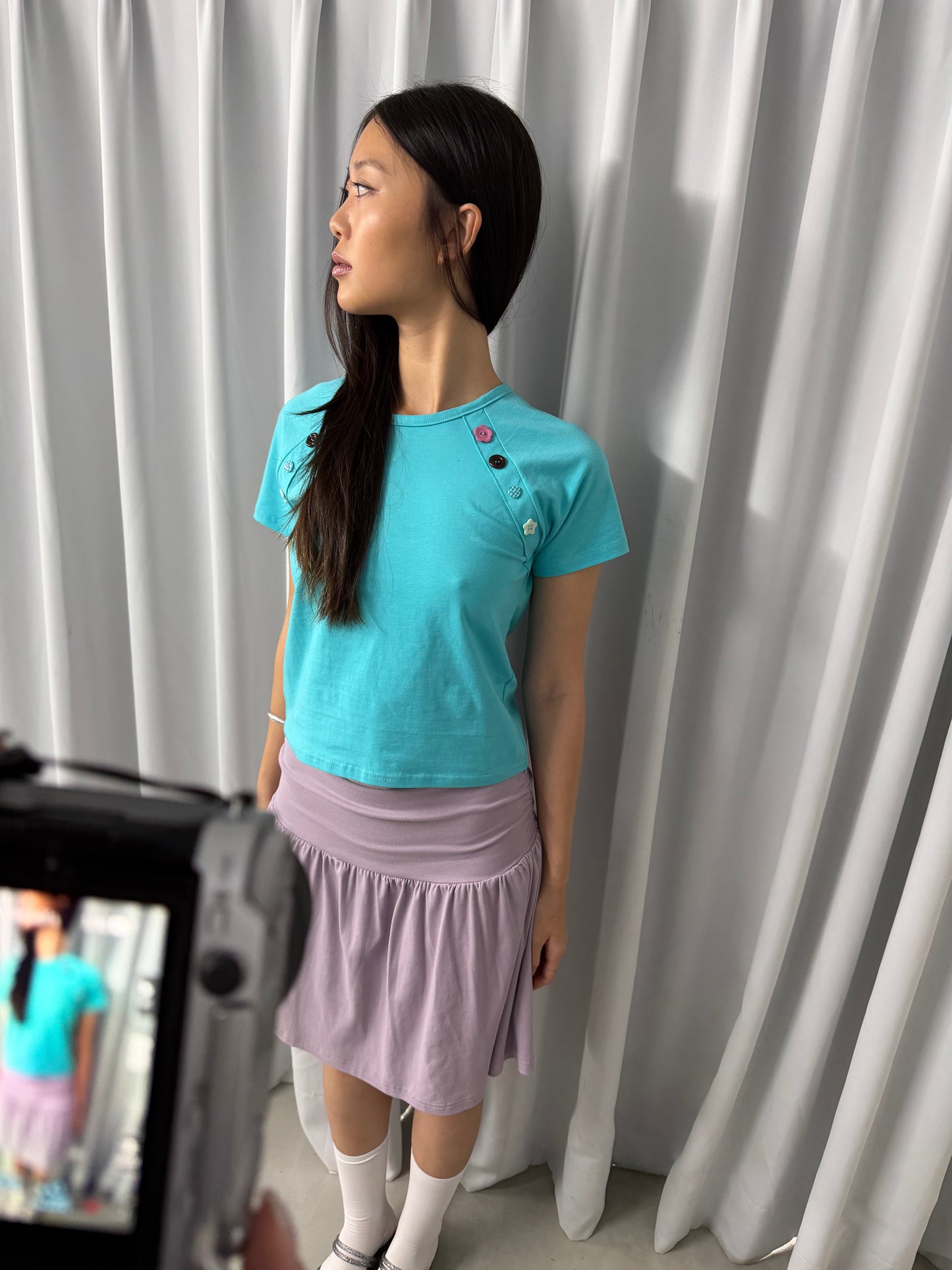 Cute button t-shirt