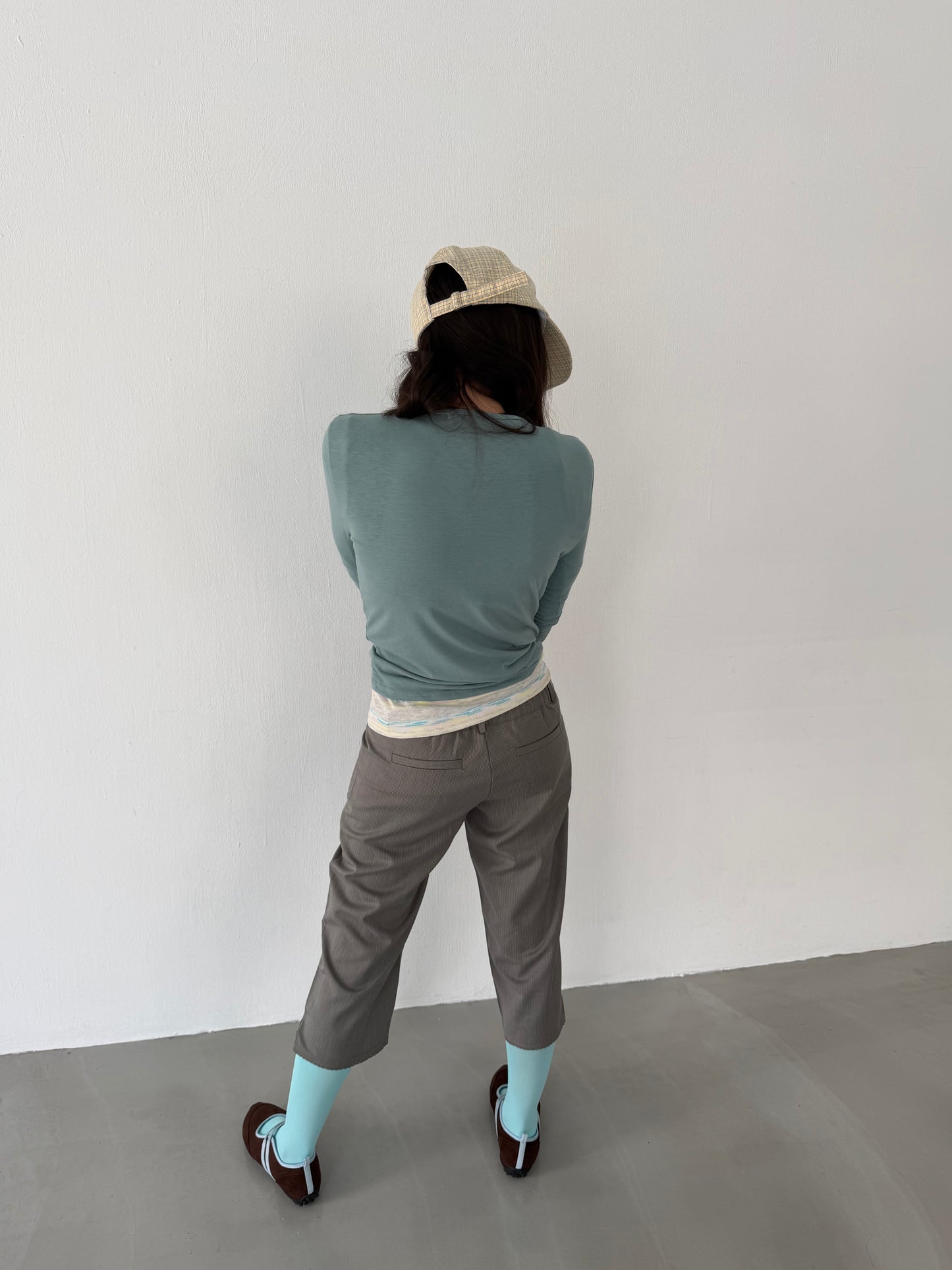 ラインストーン星柄長袖トップス
