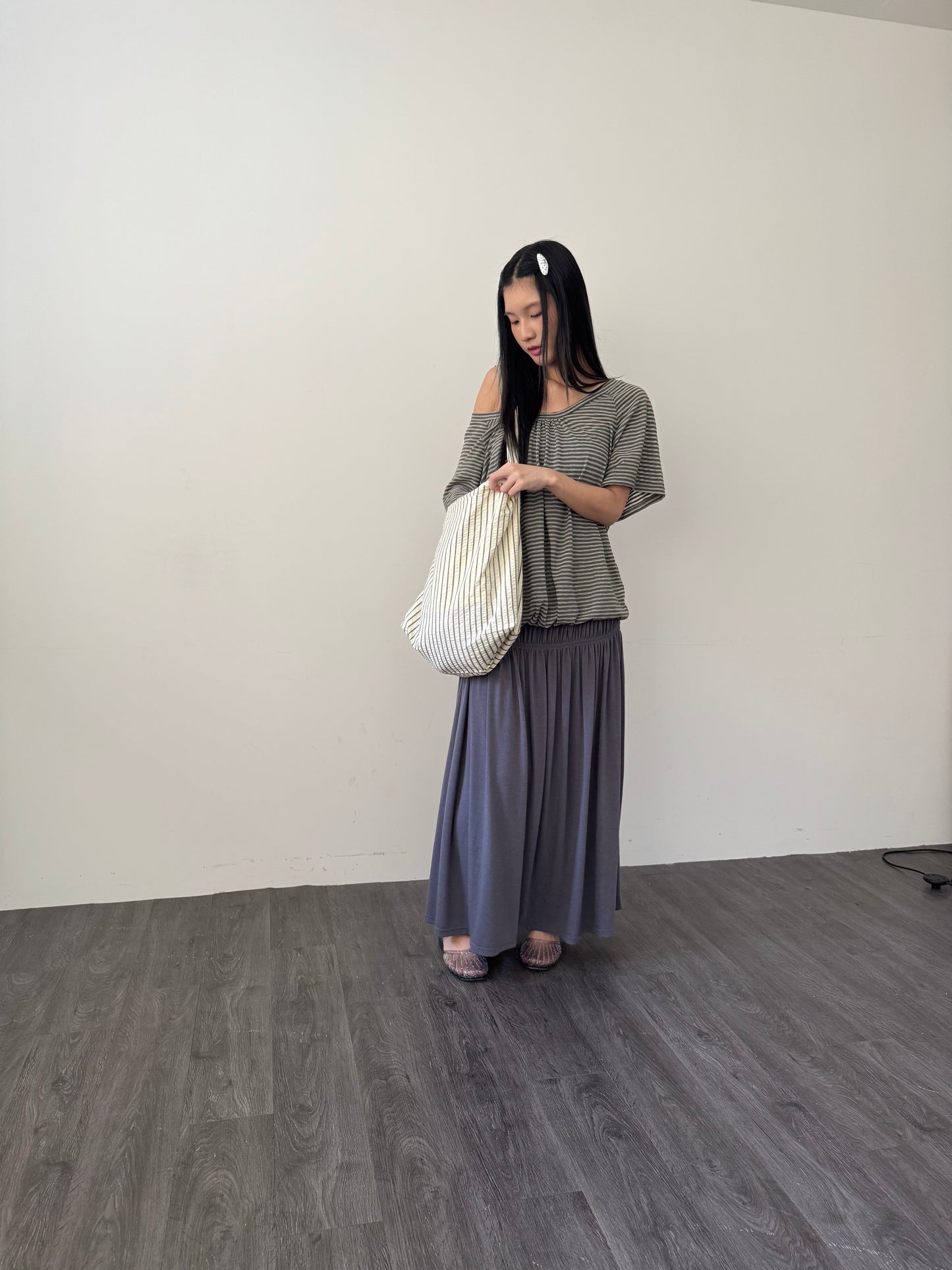 Oversized Striped Bag