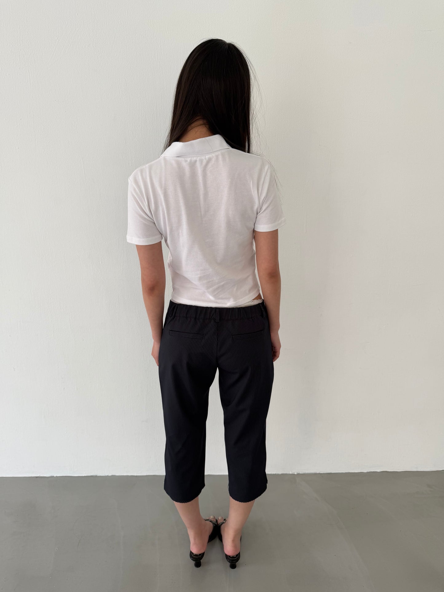 British style polo short-sleeved top
