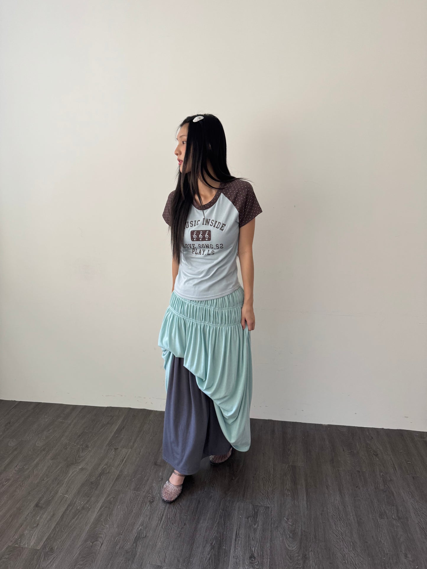 Dotted musical notes t-shirt