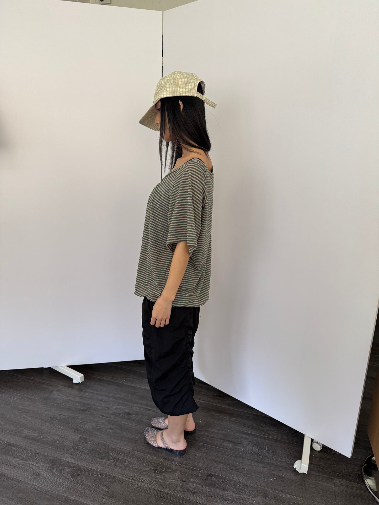 Loose striped long top