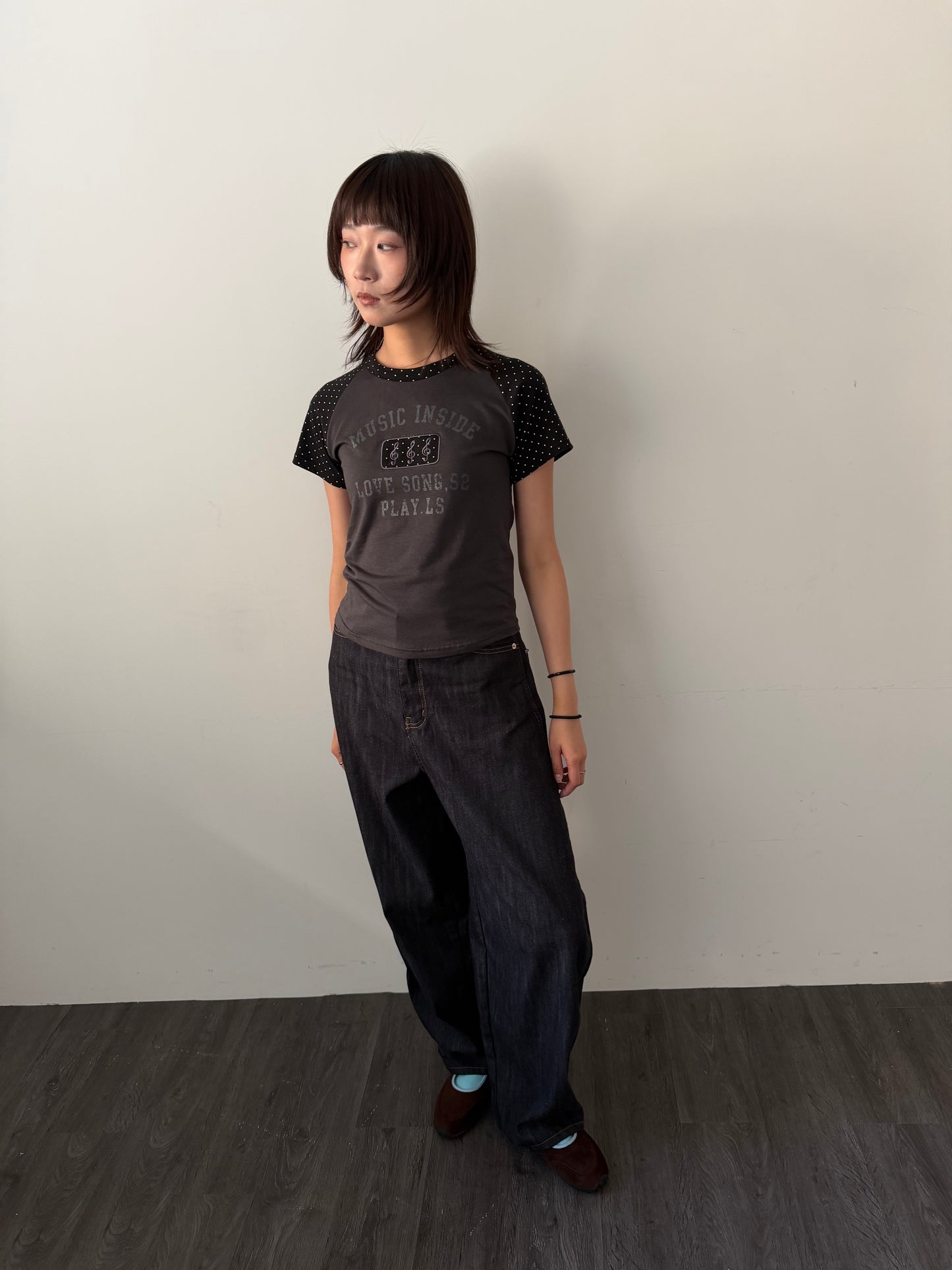 Dotted musical notes t-shirt