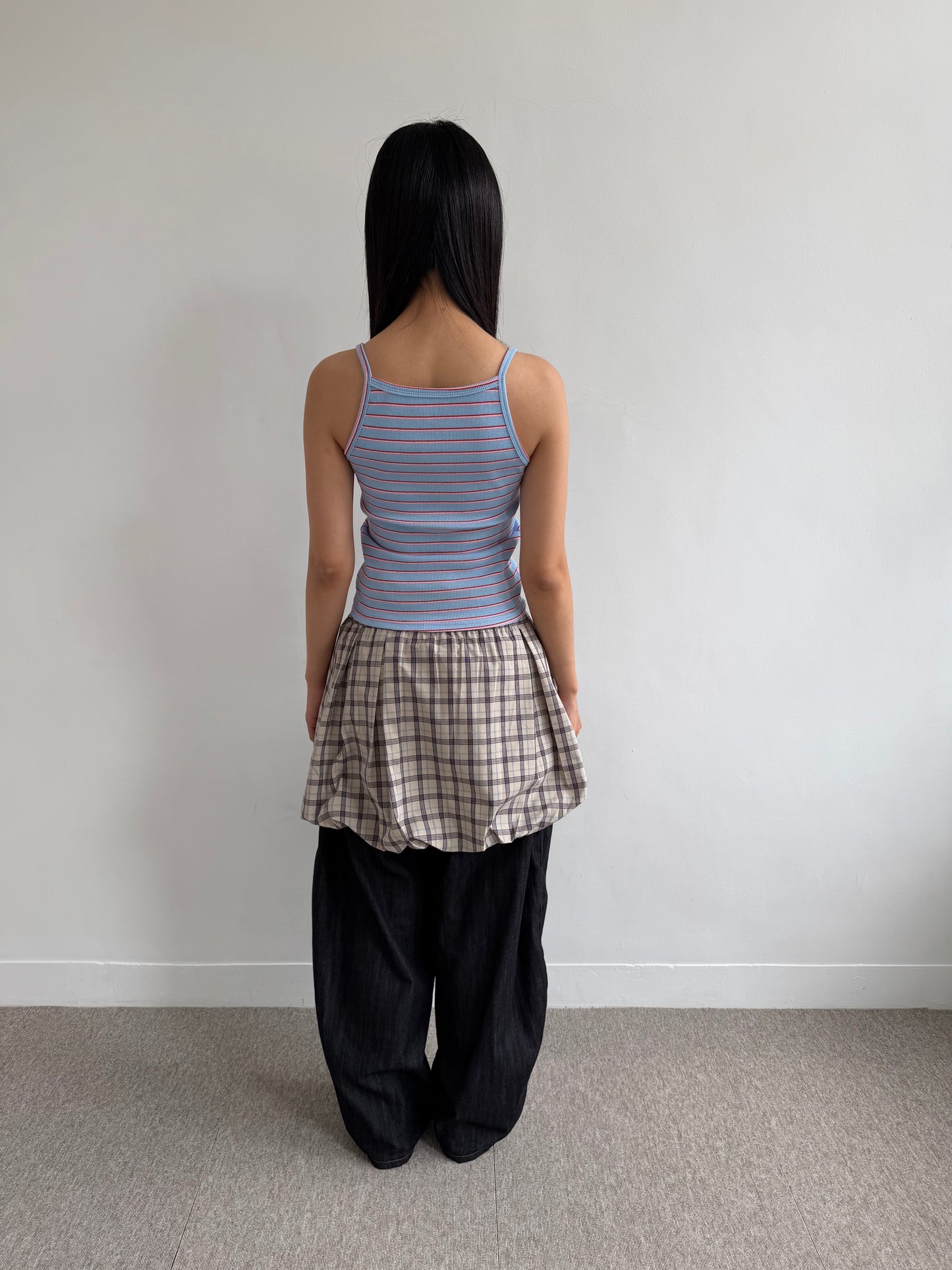 Plaid Balloon Skirt