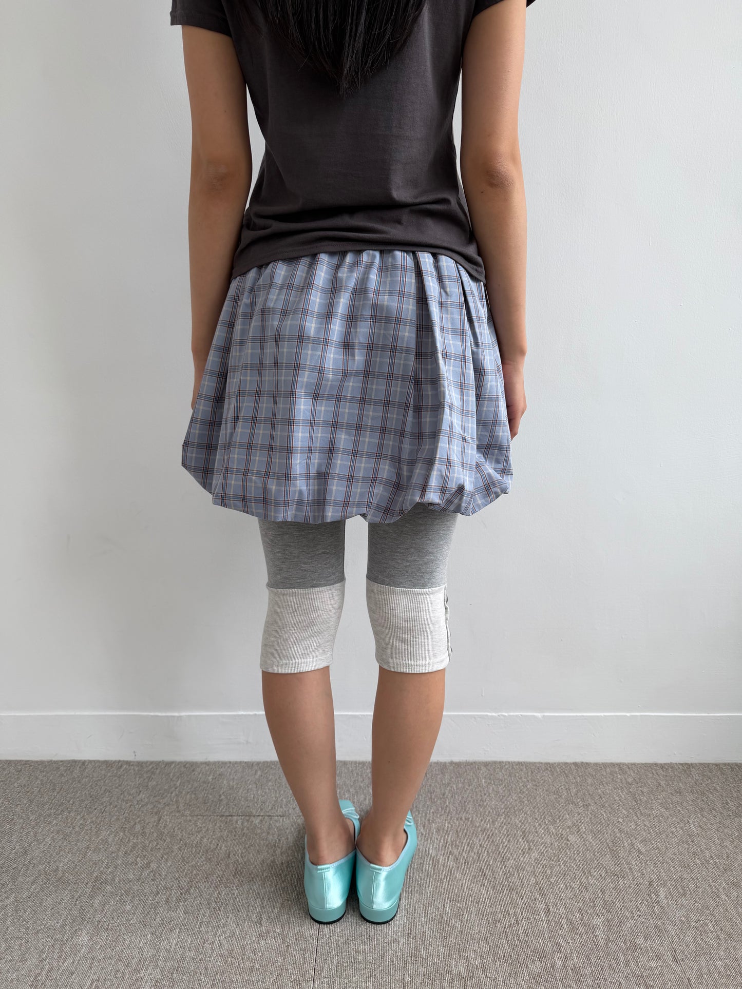 Plaid Balloon Skirt