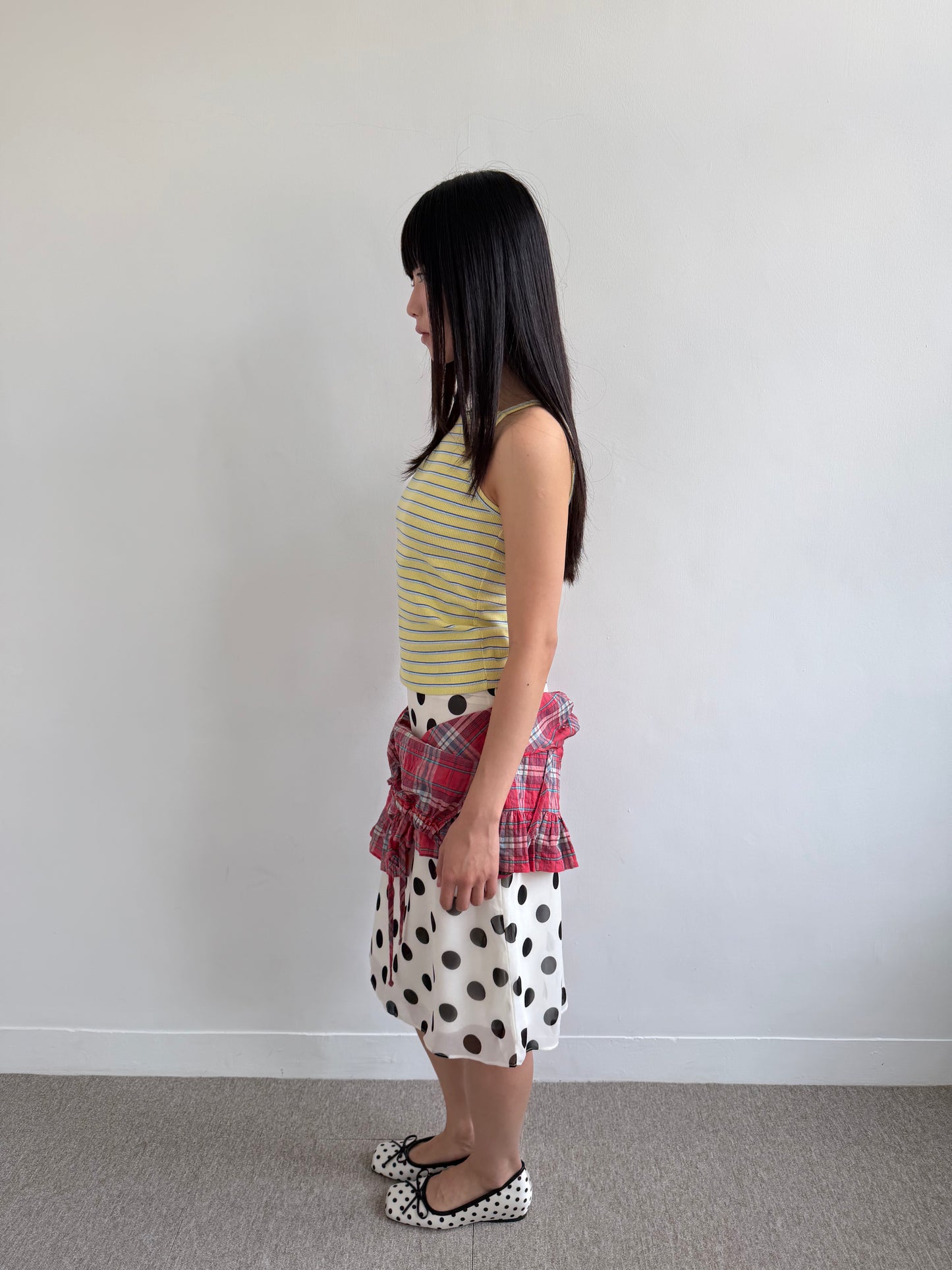 Plaid Lace Tank Top