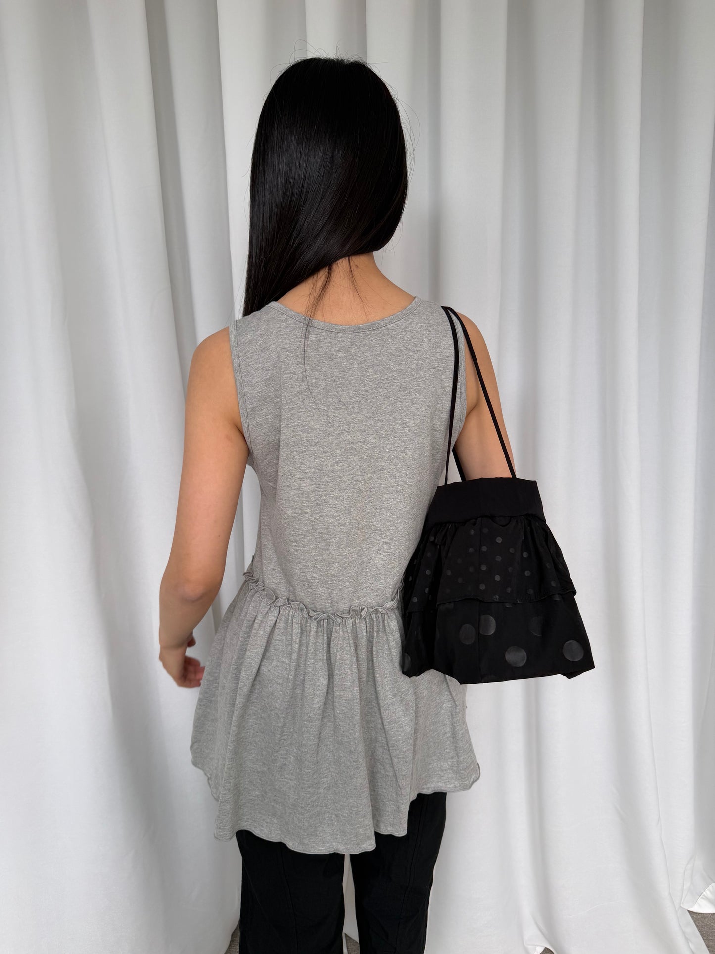 Cake-patterned polka dot side bag
