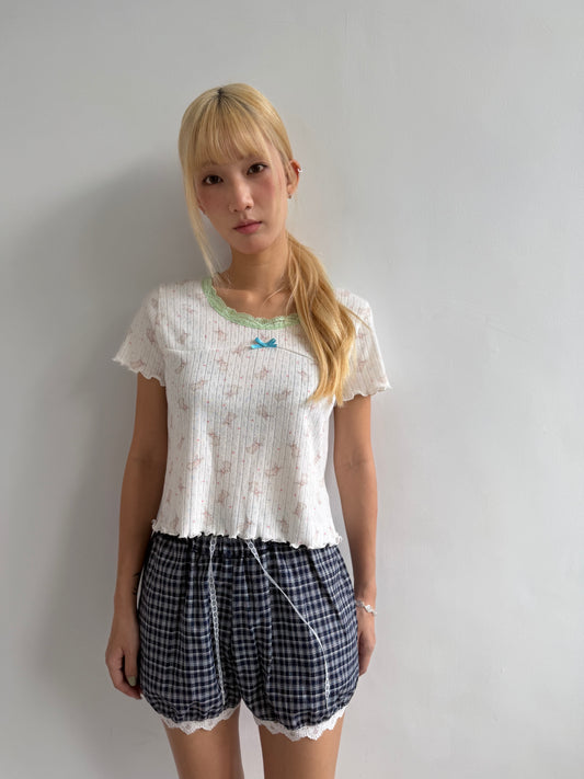 Fairytale Bunny Lace-Trimmed Top
