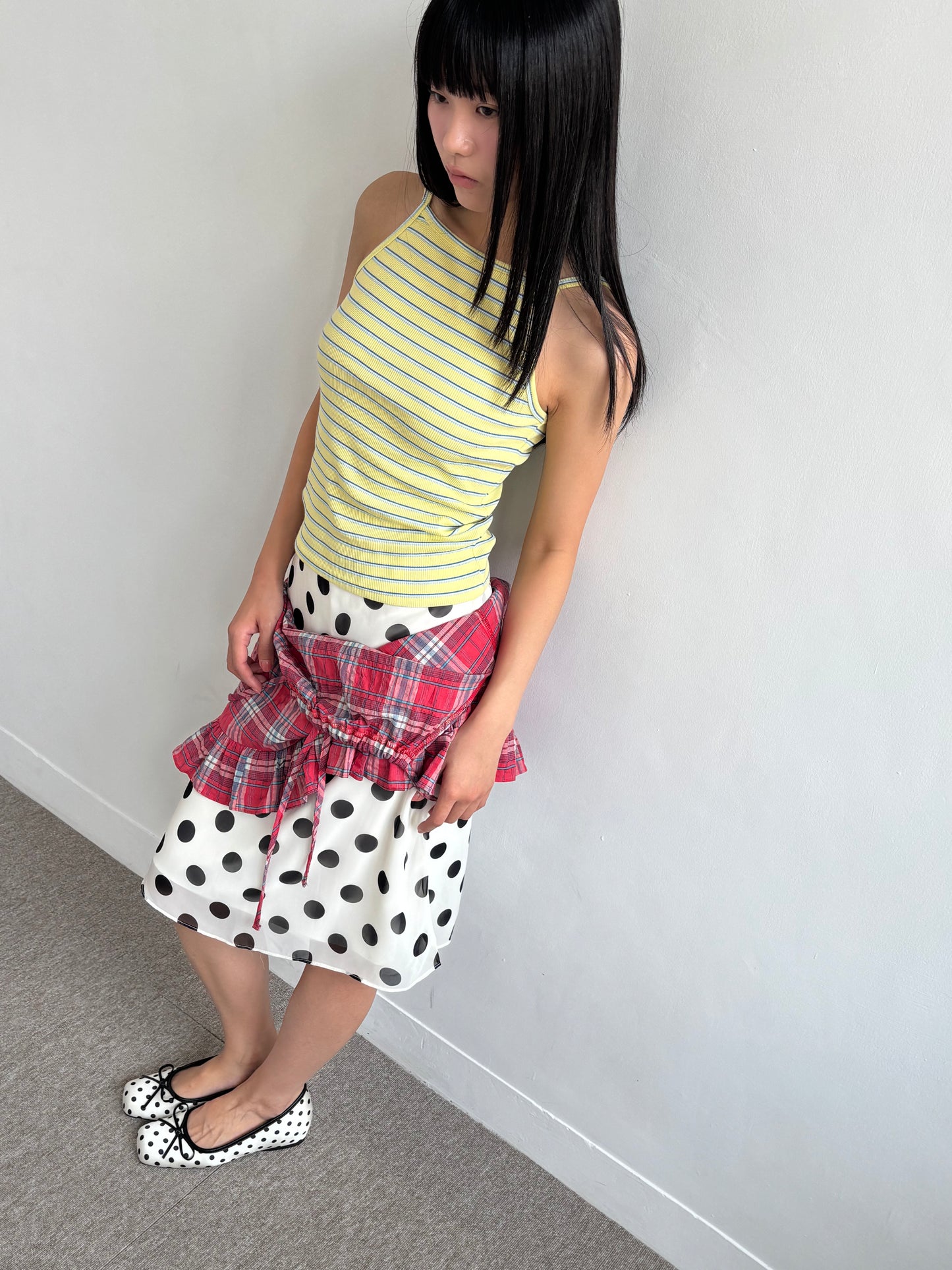 Plaid Lace Tank Top