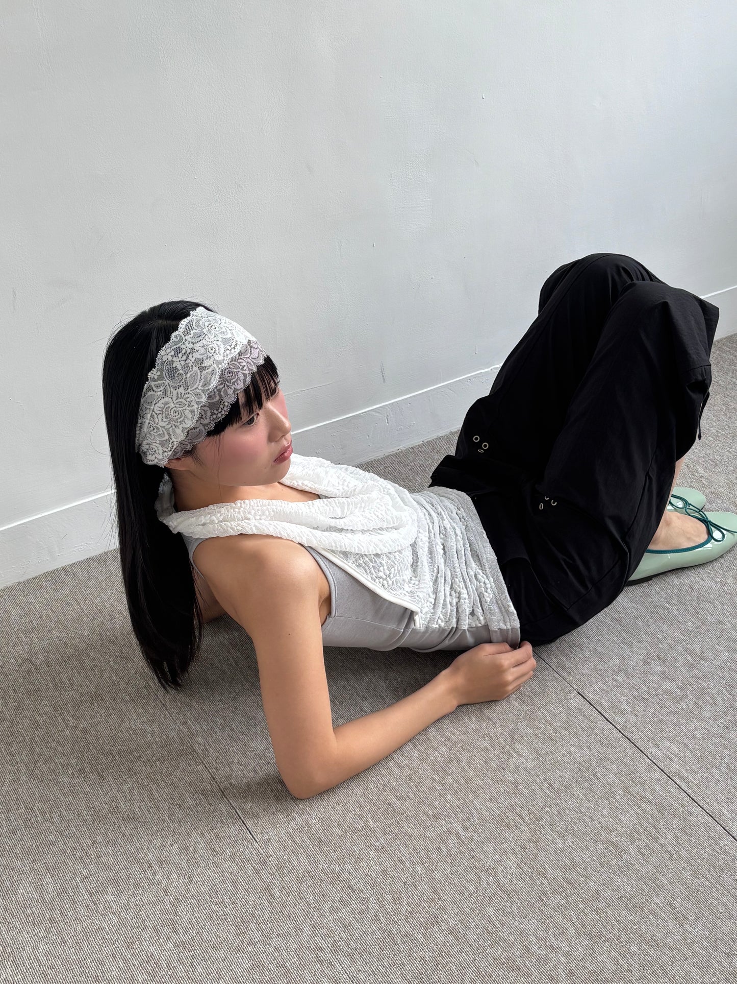 Studded Eyelet Capri Pants