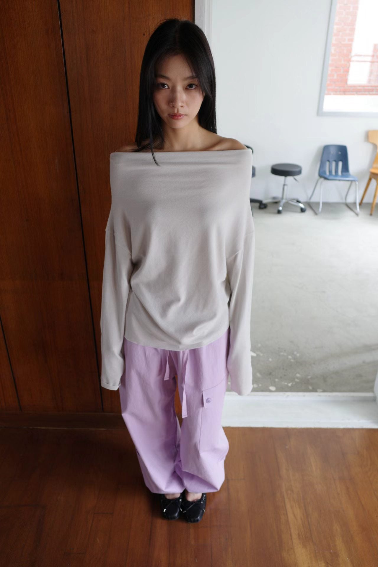 (8/31 收單） eee linsey angora off shoulder sleeved t