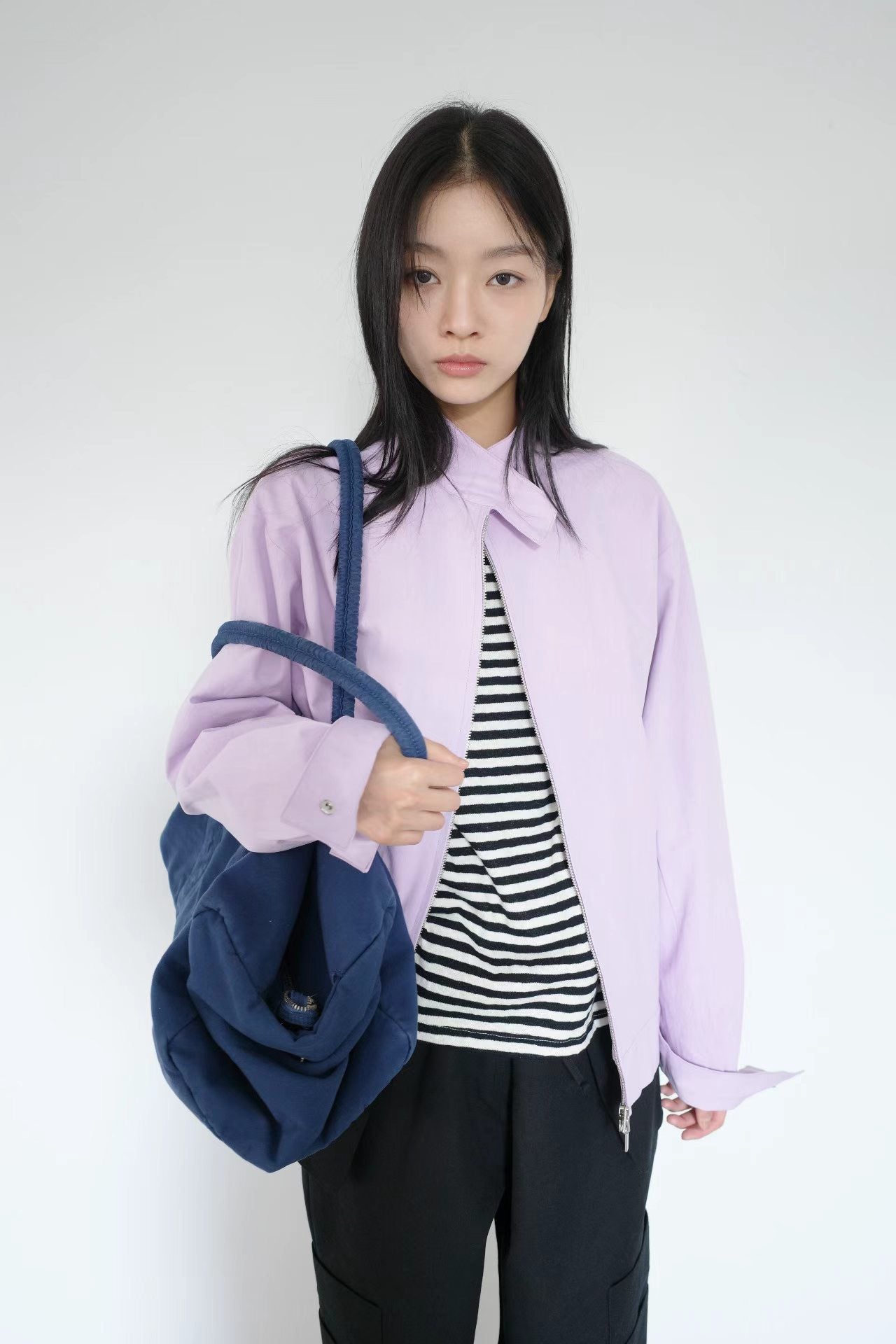 (8/31  收單） eee veronica color button stripe t shirt