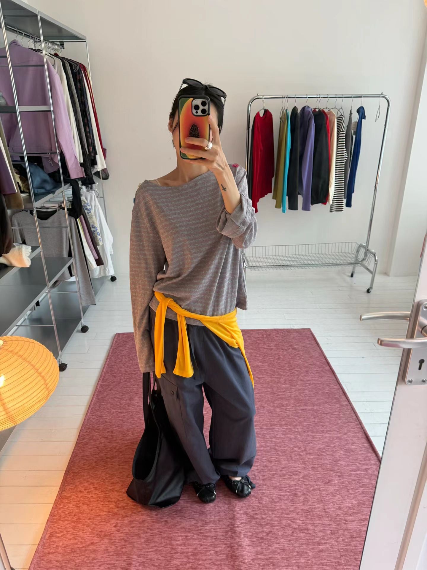 (8/31  收單） eee veronica color button stripe t shirt