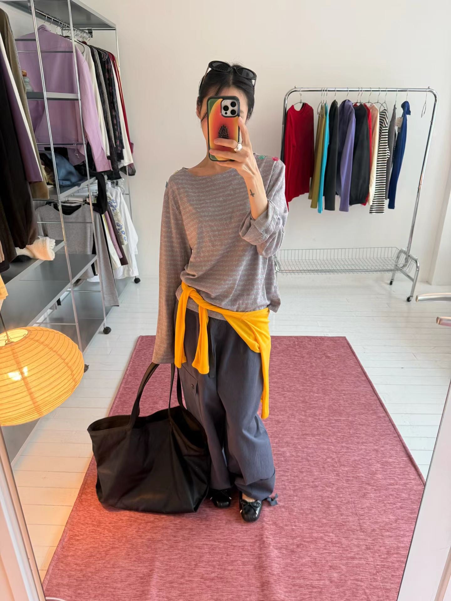 (8/31  收單） eee veronica color button stripe t shirt