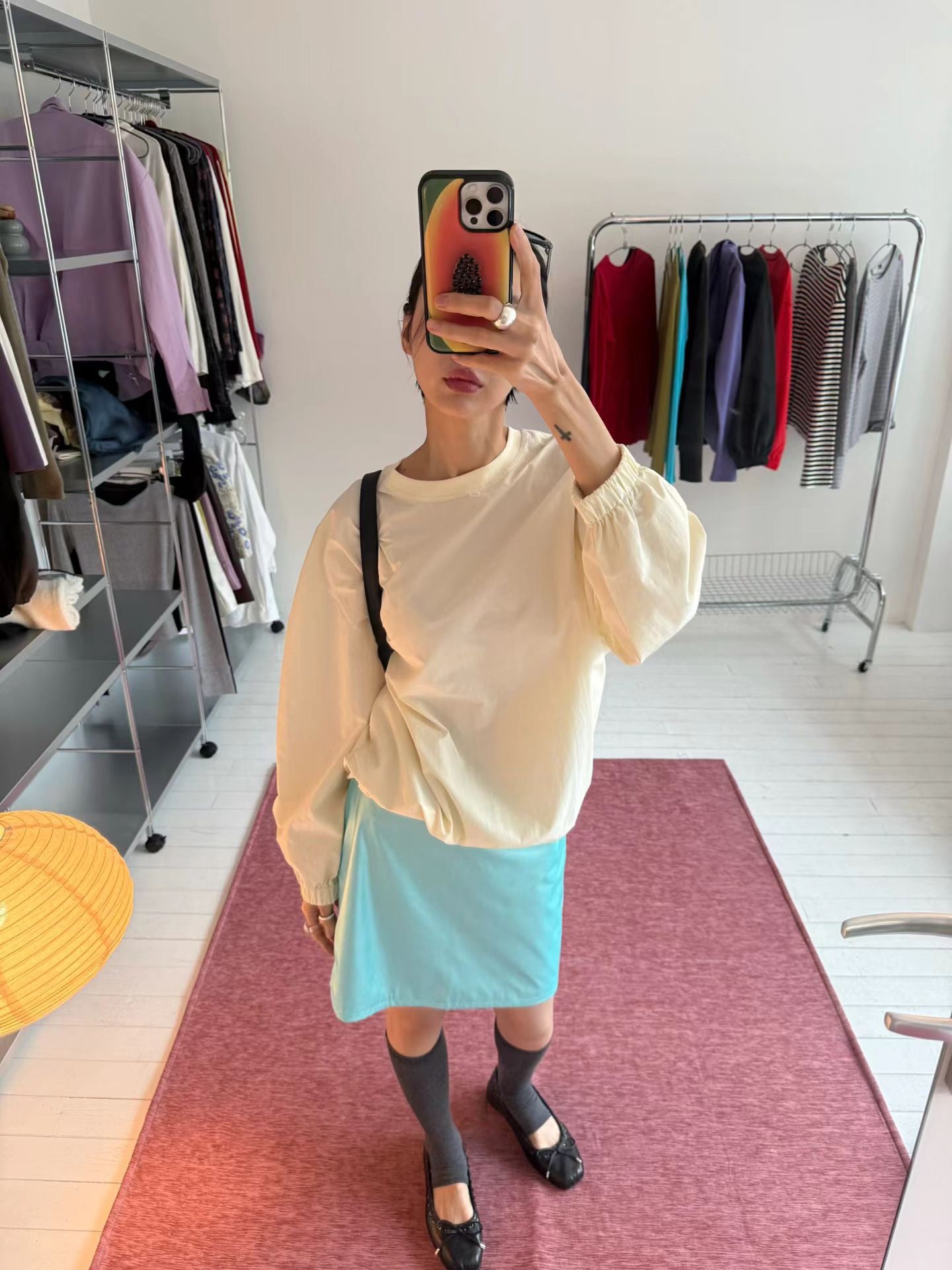 (8/31 收單） eee somebody pearl banding skirt